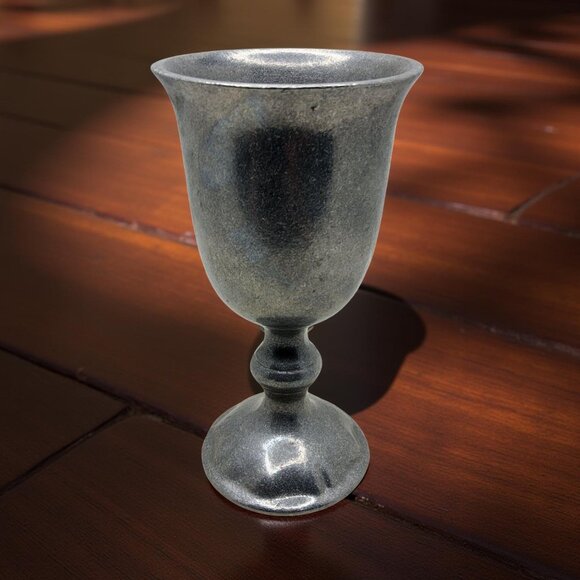 Vintage Carson Cast Pewter 6.75"H Pedestal Chalice - Picture 1 of 12